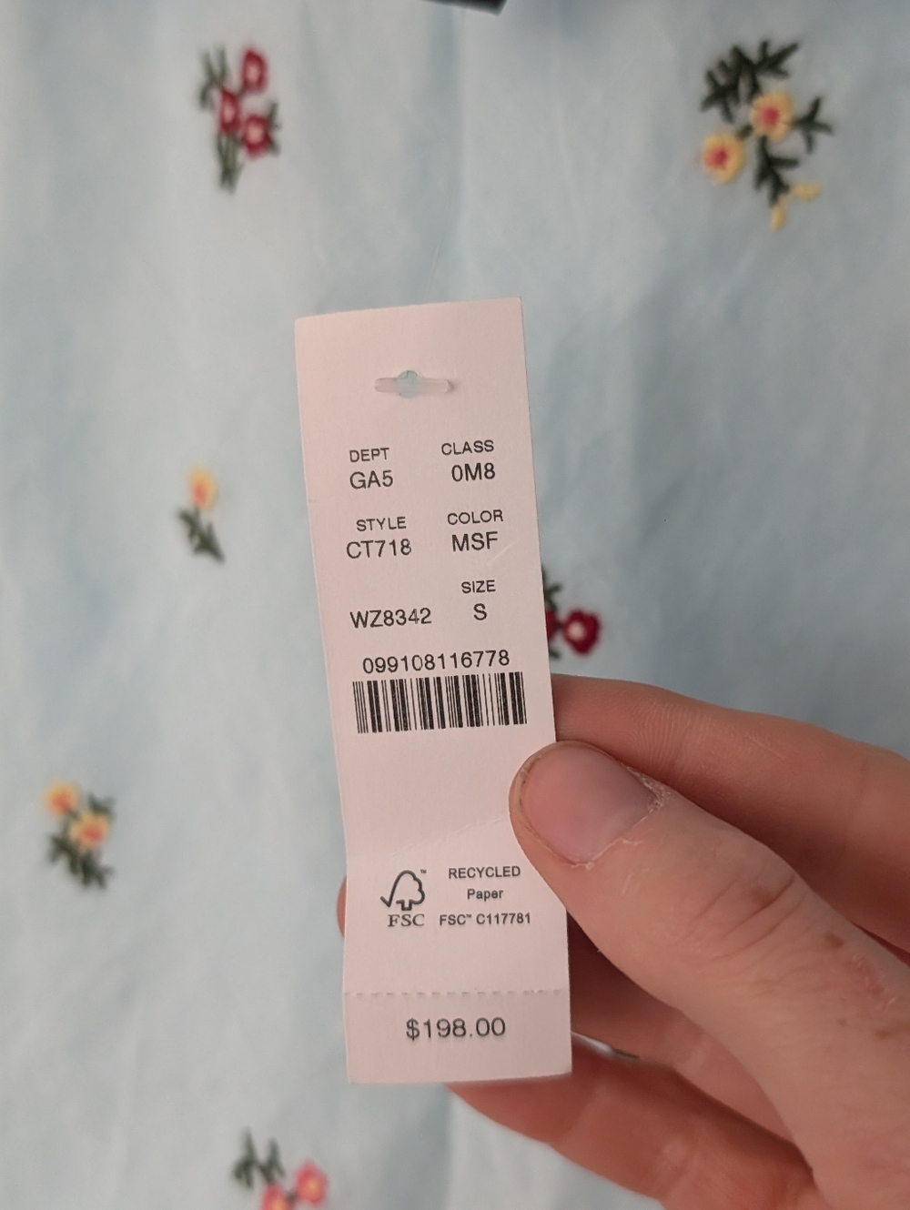 J. Crew Pale Blue Embroidered Midi Slip Skirt (NWT) - Picture 10 of 10